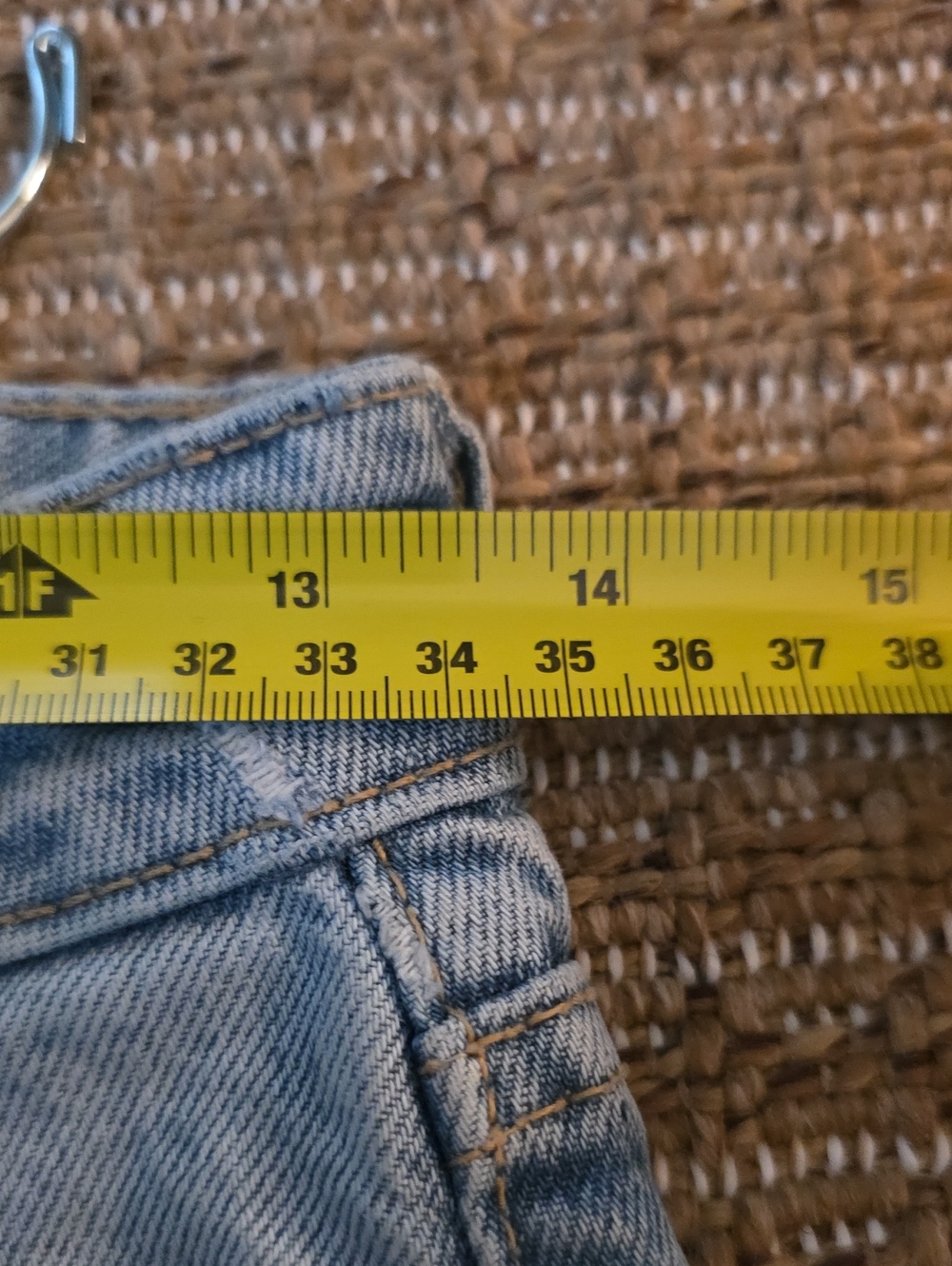 Zara Size 4 Wide Leg High Rise Distressed Blue Jean - Picture 6 of 8